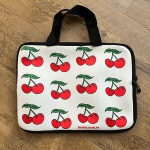 NWT 12” iPad Bag - Cherry Print iPad Sleeve